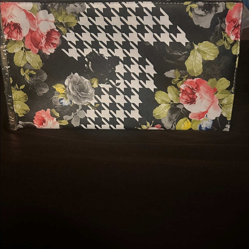 Floral and Houndstooth Women's Clutch